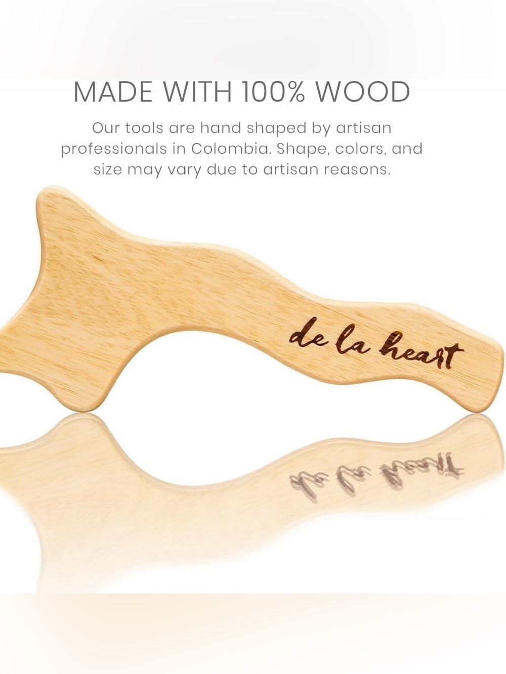 NEW de la heart Wooden Lymphatic Drainage Body Massage Tool